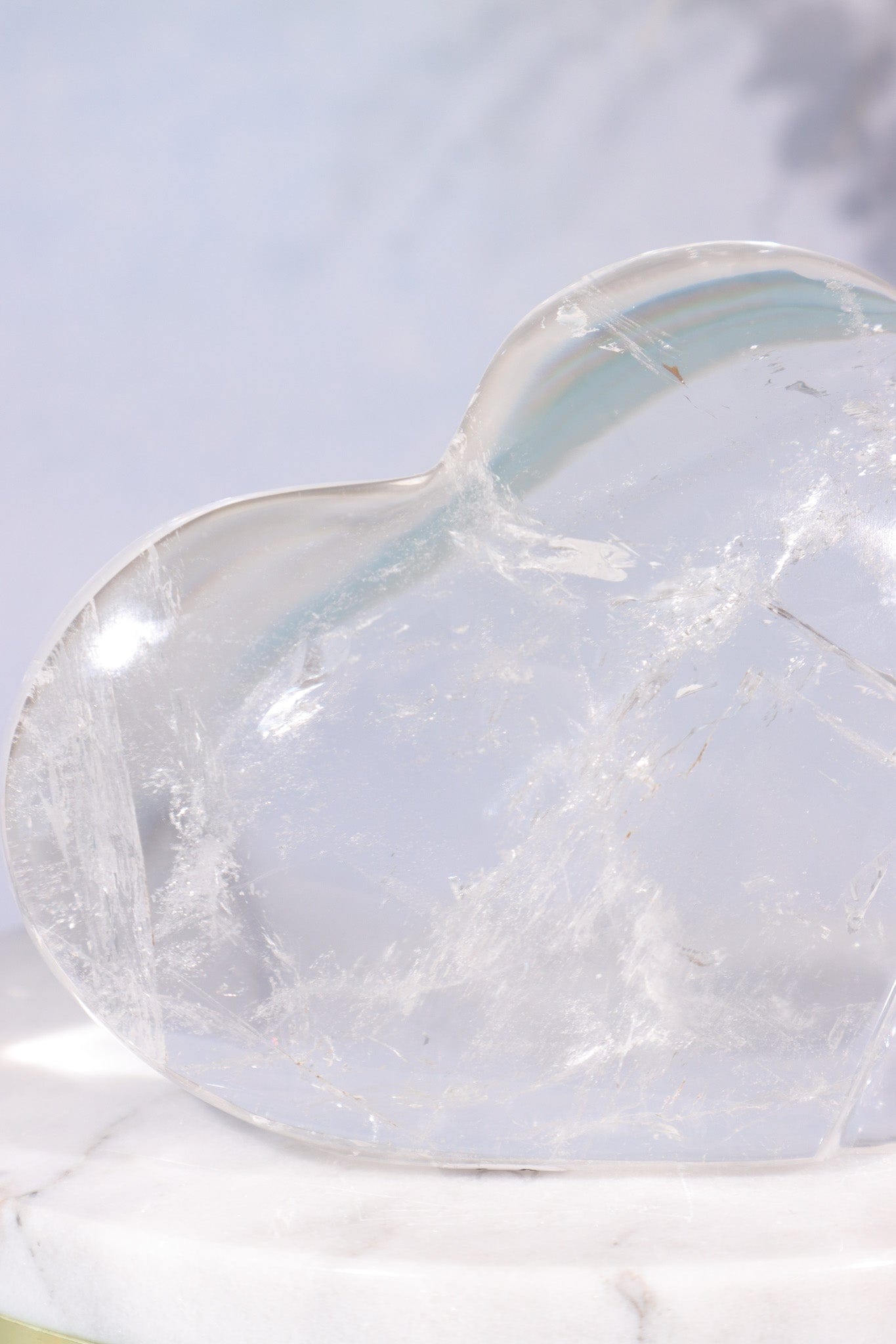 High Quality Clear Quartz Self Standing Heart Carving Carving Tali & Loz Crystals