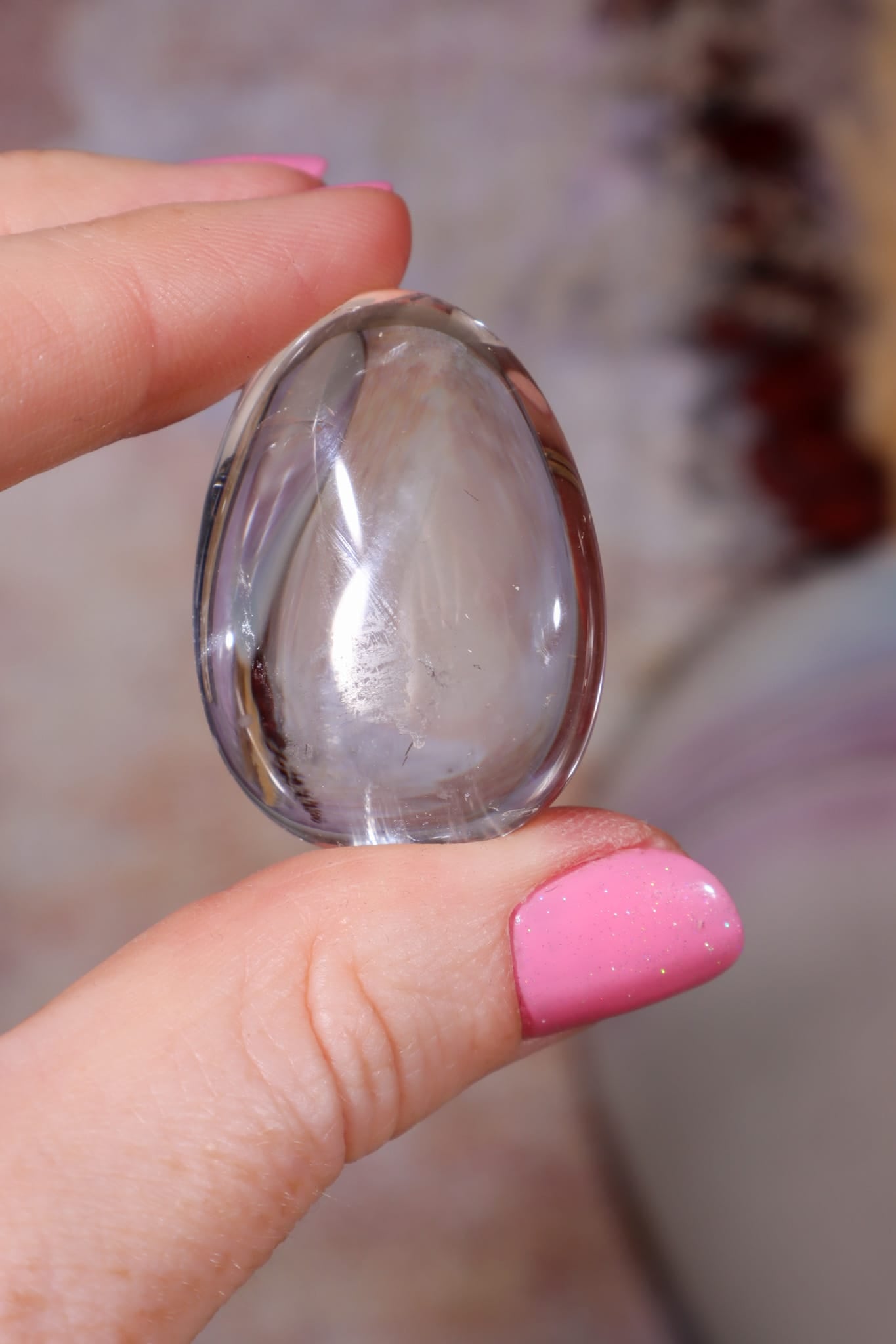Himalayan Quartz Palm Stone | Kulu Valley, India Minerals Tali & Loz Crystals
