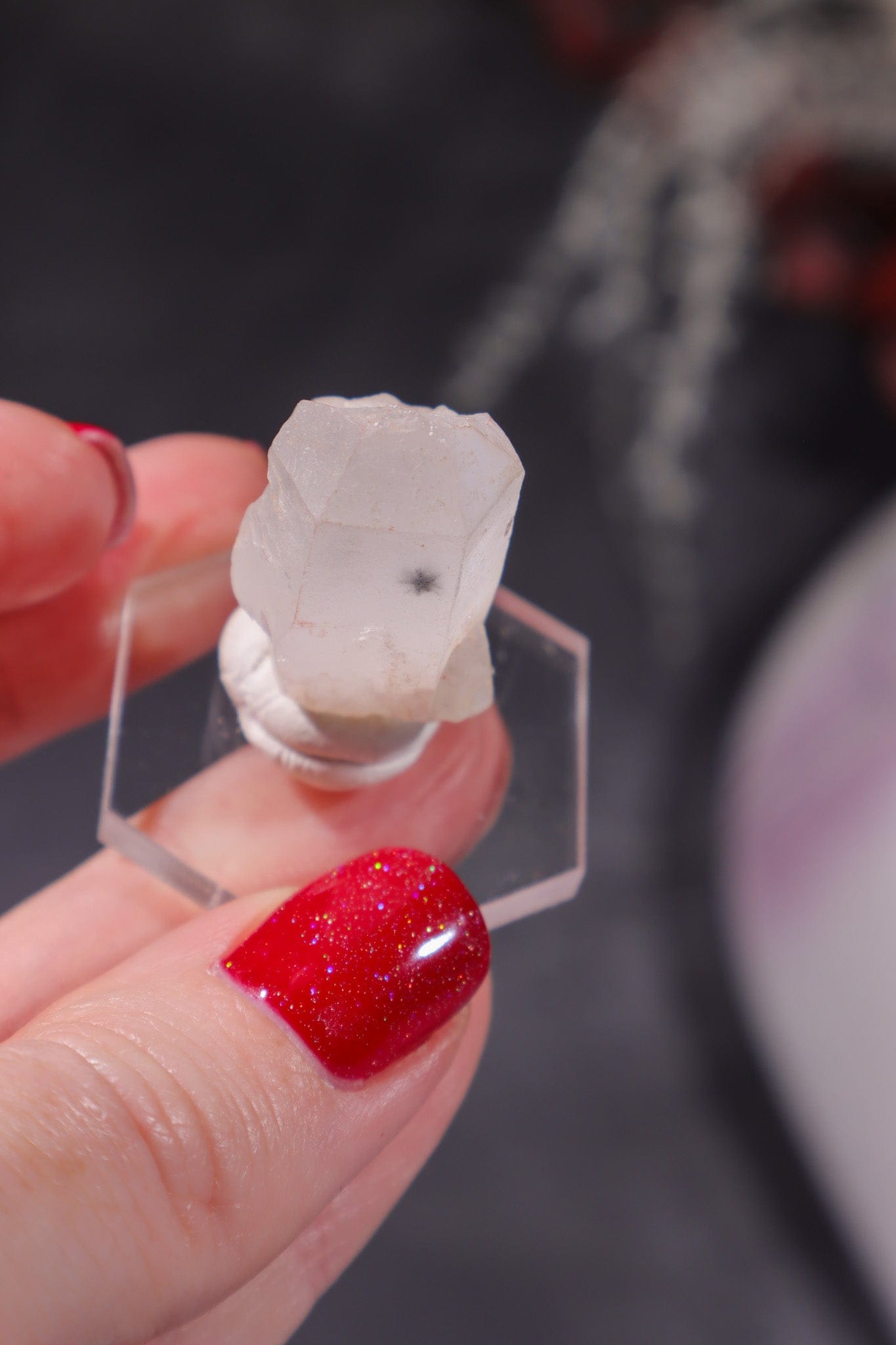 Hollandite In Quartz Specimen 5.6gr Specimen Tali & Loz Crystals