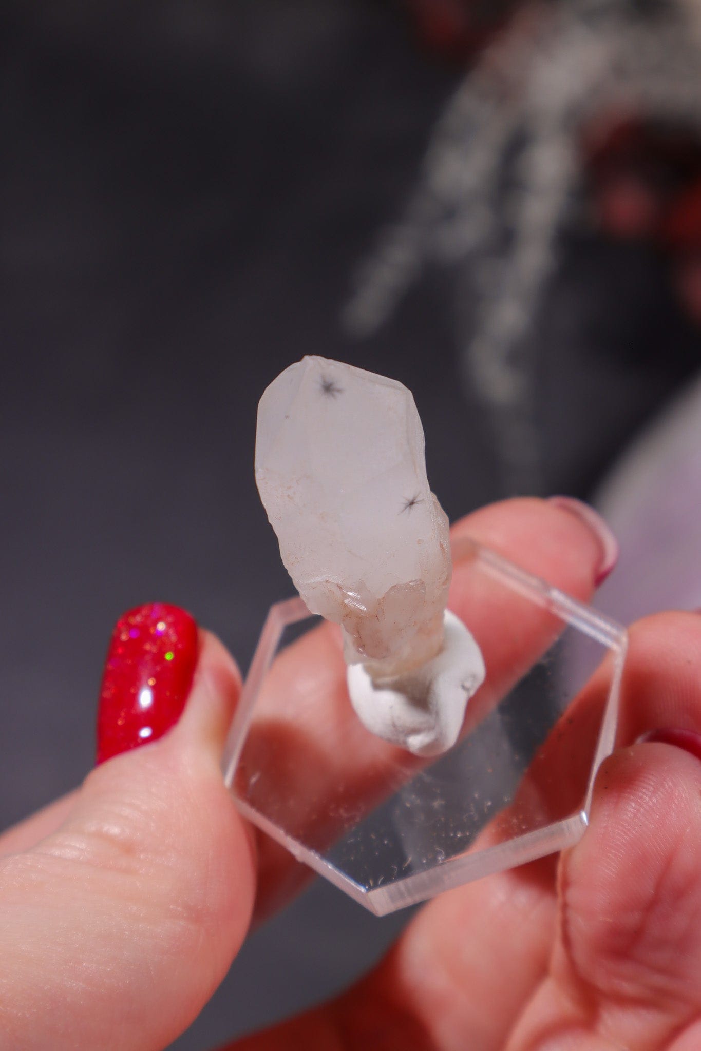 Hollandite In Quartz Specimen 6.14gr Specimen Tali & Loz Crystals