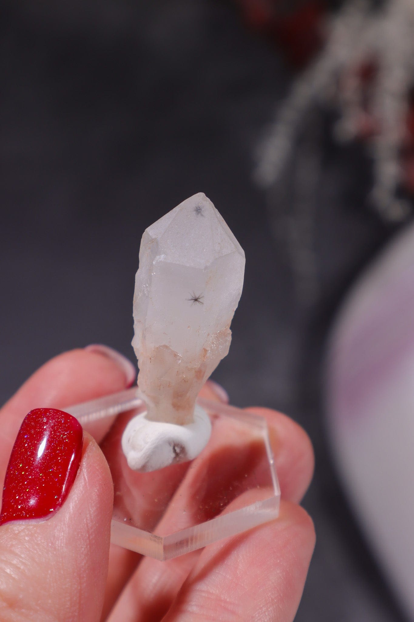 Hollandite In Quartz Specimen 6.14gr Specimen Tali & Loz Crystals