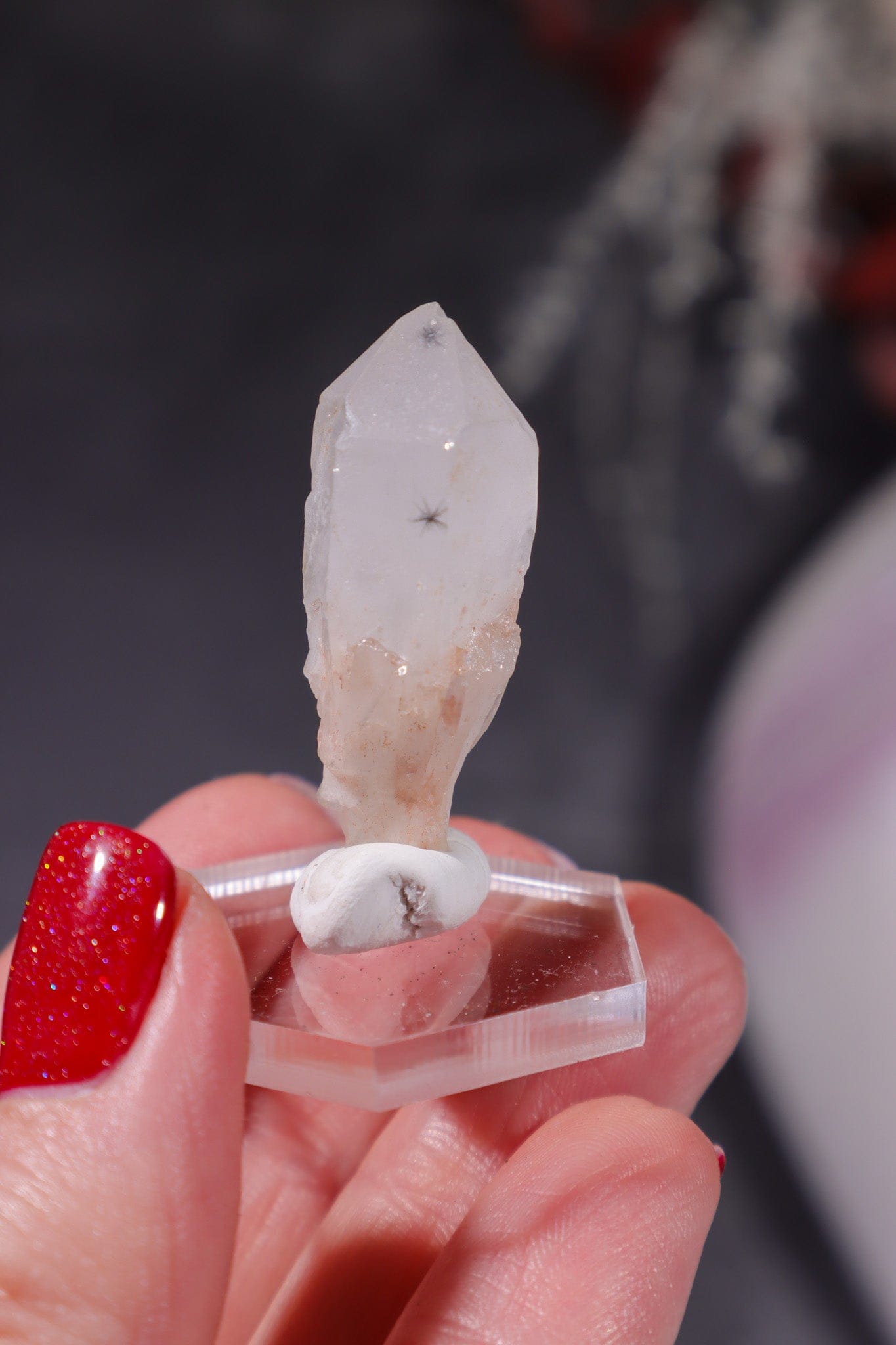 Hollandite In Quartz Specimen 6.14gr Specimen Tali & Loz Crystals