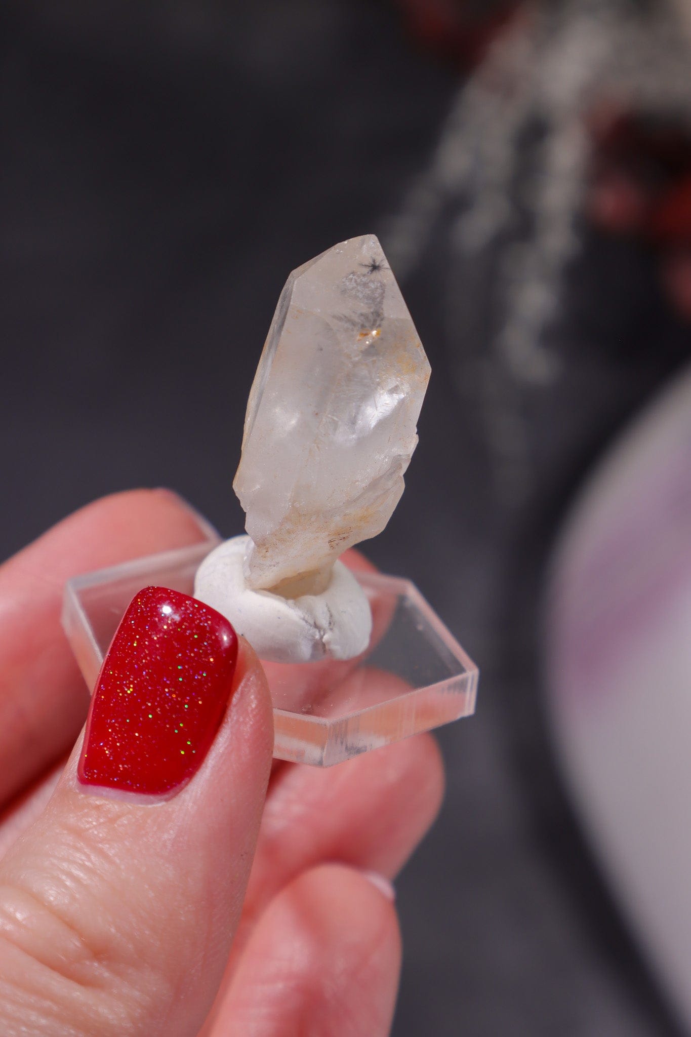 Hollandite In Quartz Specimen 6gr Specimen Tali & Loz Crystals