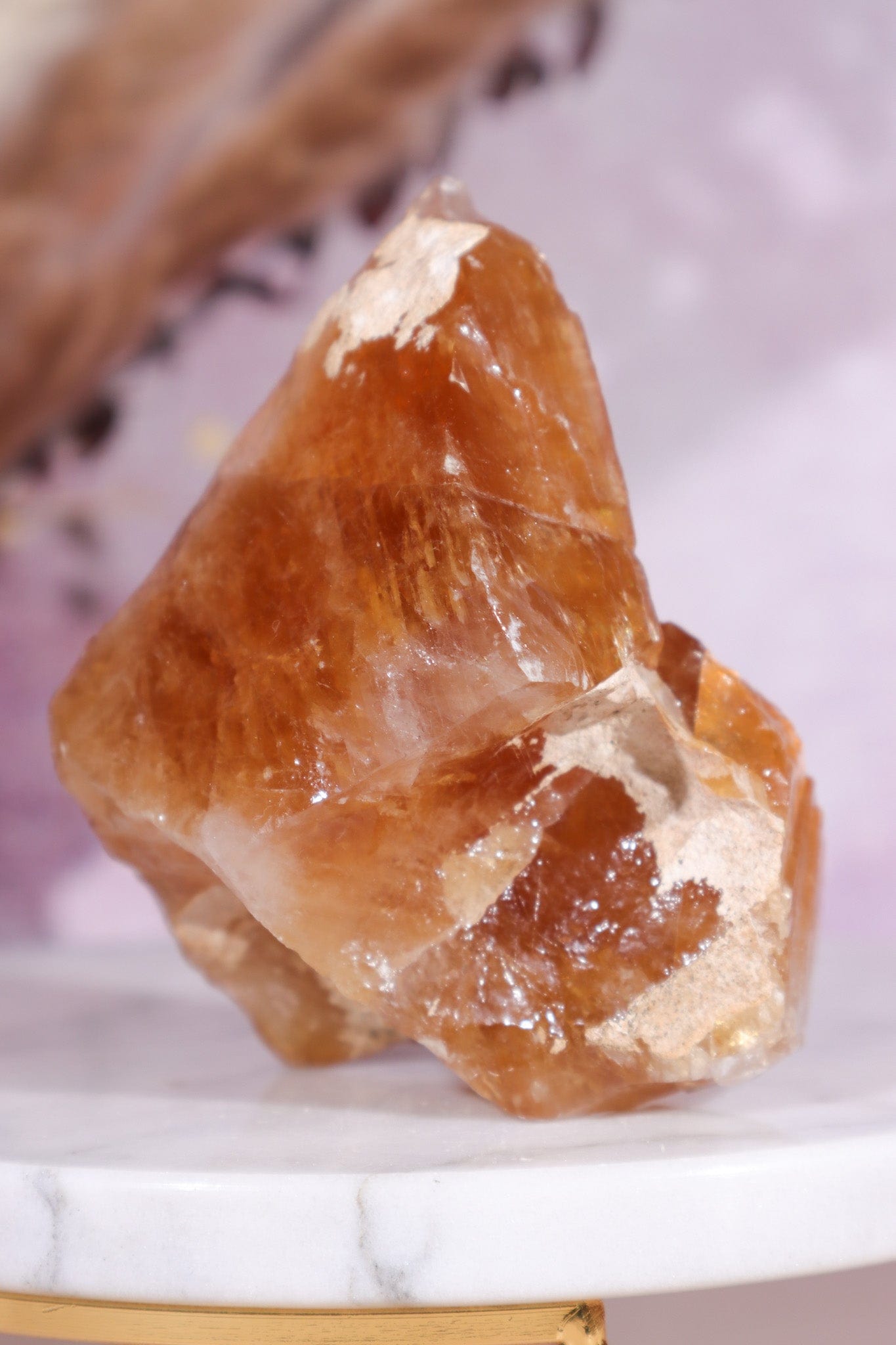 Honey Calcite Specimen 8cm, Mexico Minerals Tali & Loz Crystals