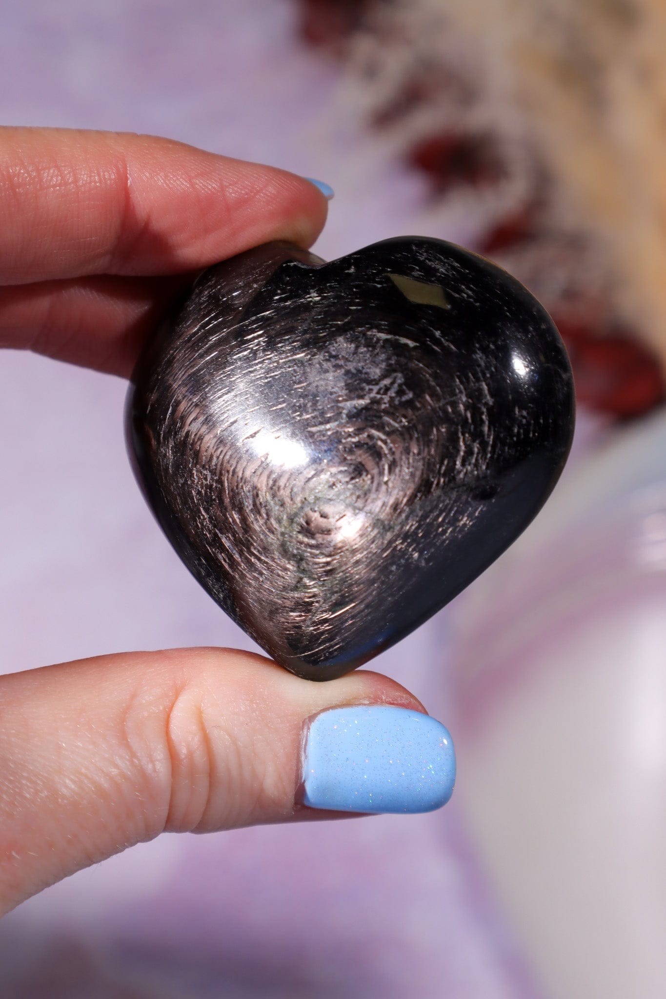 Hypersthene Heart Carving 4.5cm Hearts Tali & Loz Crystals