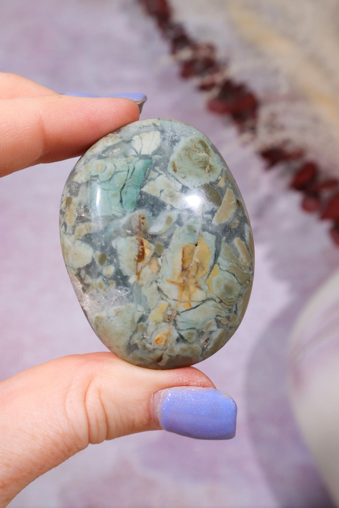 Ibis Jasper Palm stones | Intuitively Chosen Palm Stones Tali & Loz Crystals