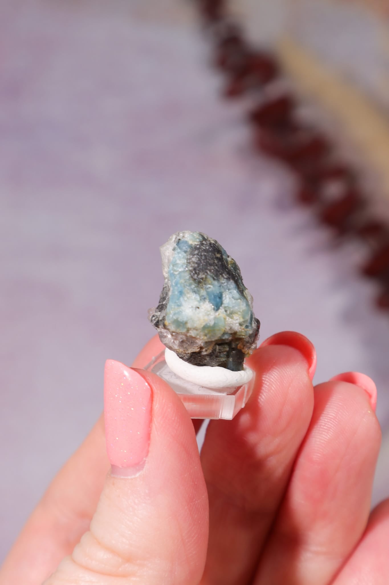 Indicolite Tourmaline with Quartz | 22mm | Brazil Mineral Specimen Tali & Loz Crystals