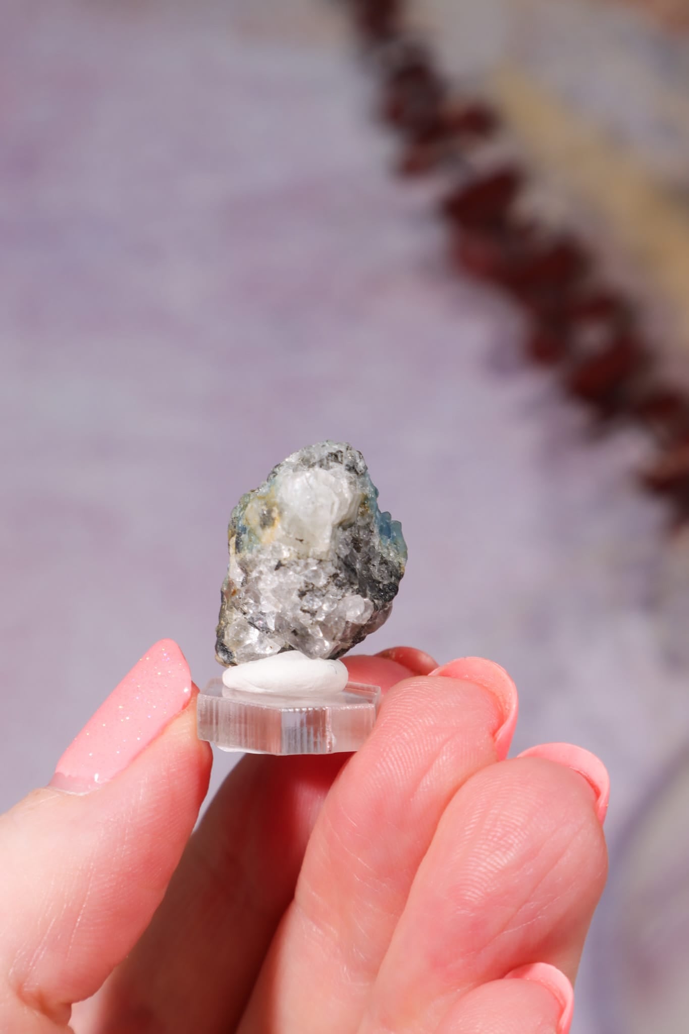 Indicolite Tourmaline with Quartz | 22mm | Brazil Mineral Specimen Tali & Loz Crystals