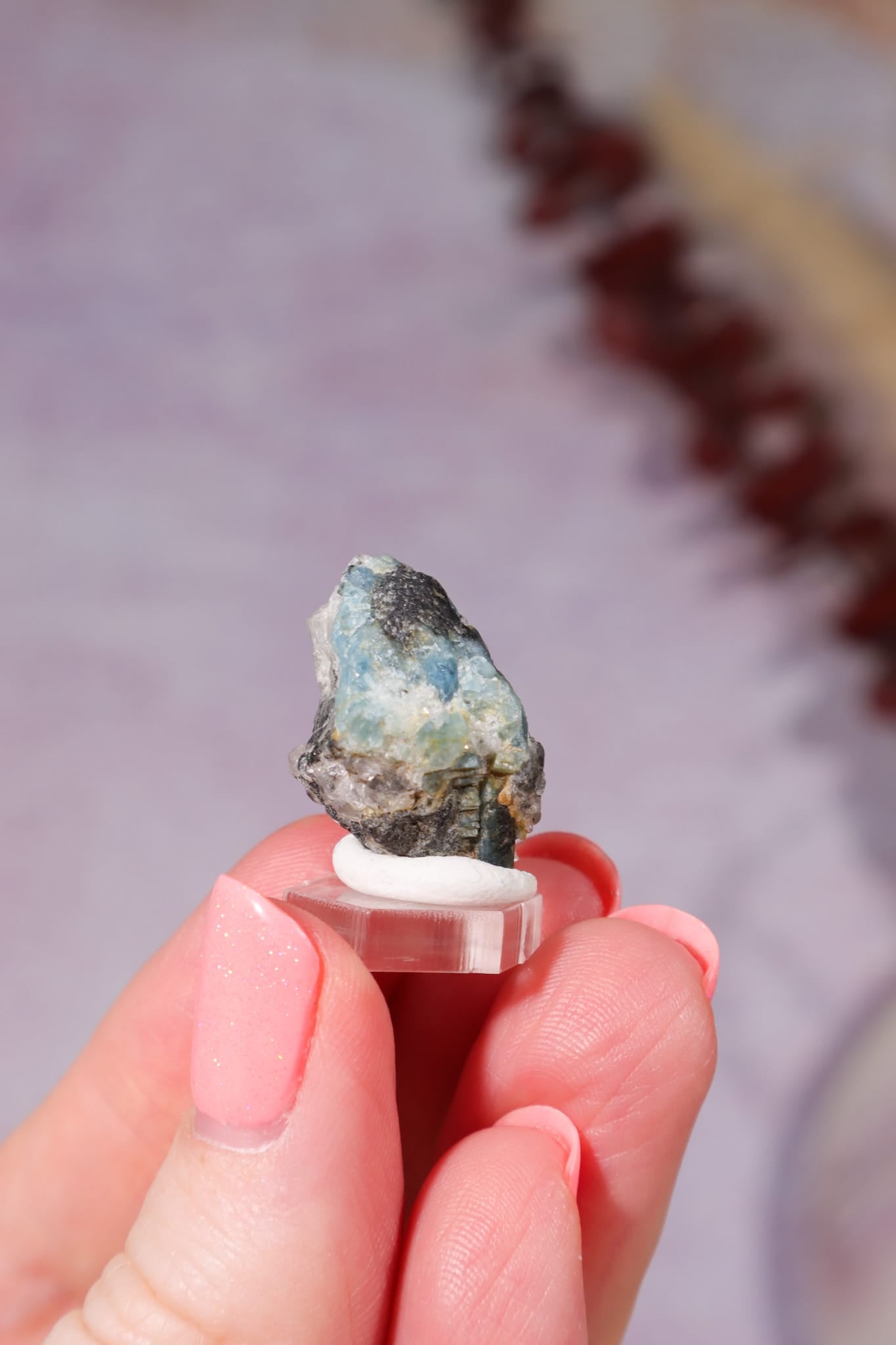 Indicolite Tourmaline with Quartz | 22mm | Brazil Mineral Specimen Tali & Loz Crystals