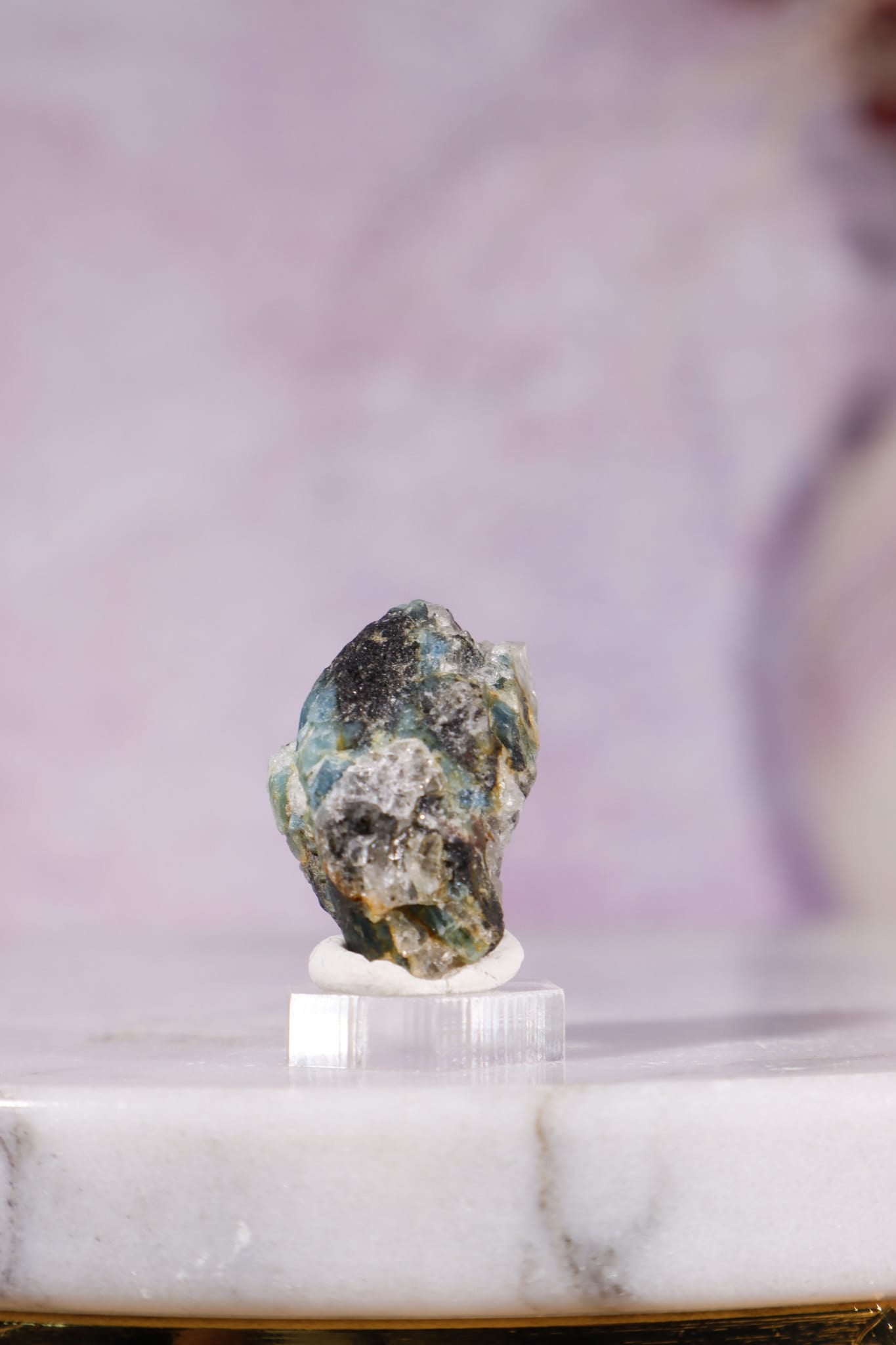 Indicolite Tourmaline with Quartz | 22mm | Brazil Mineral Specimen Tali & Loz Crystals