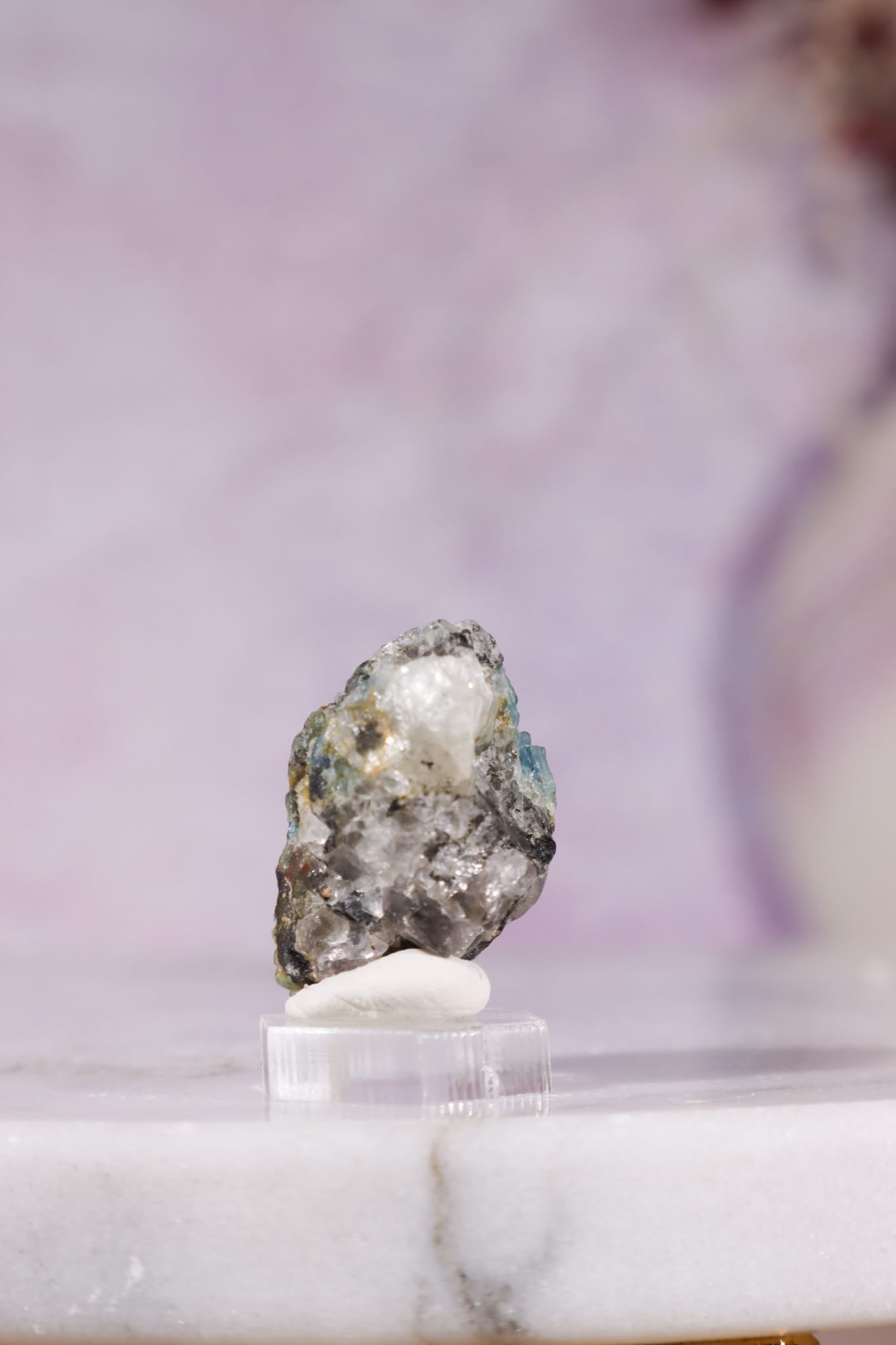 Indicolite Tourmaline with Quartz | 22mm | Brazil Mineral Specimen Tali & Loz Crystals