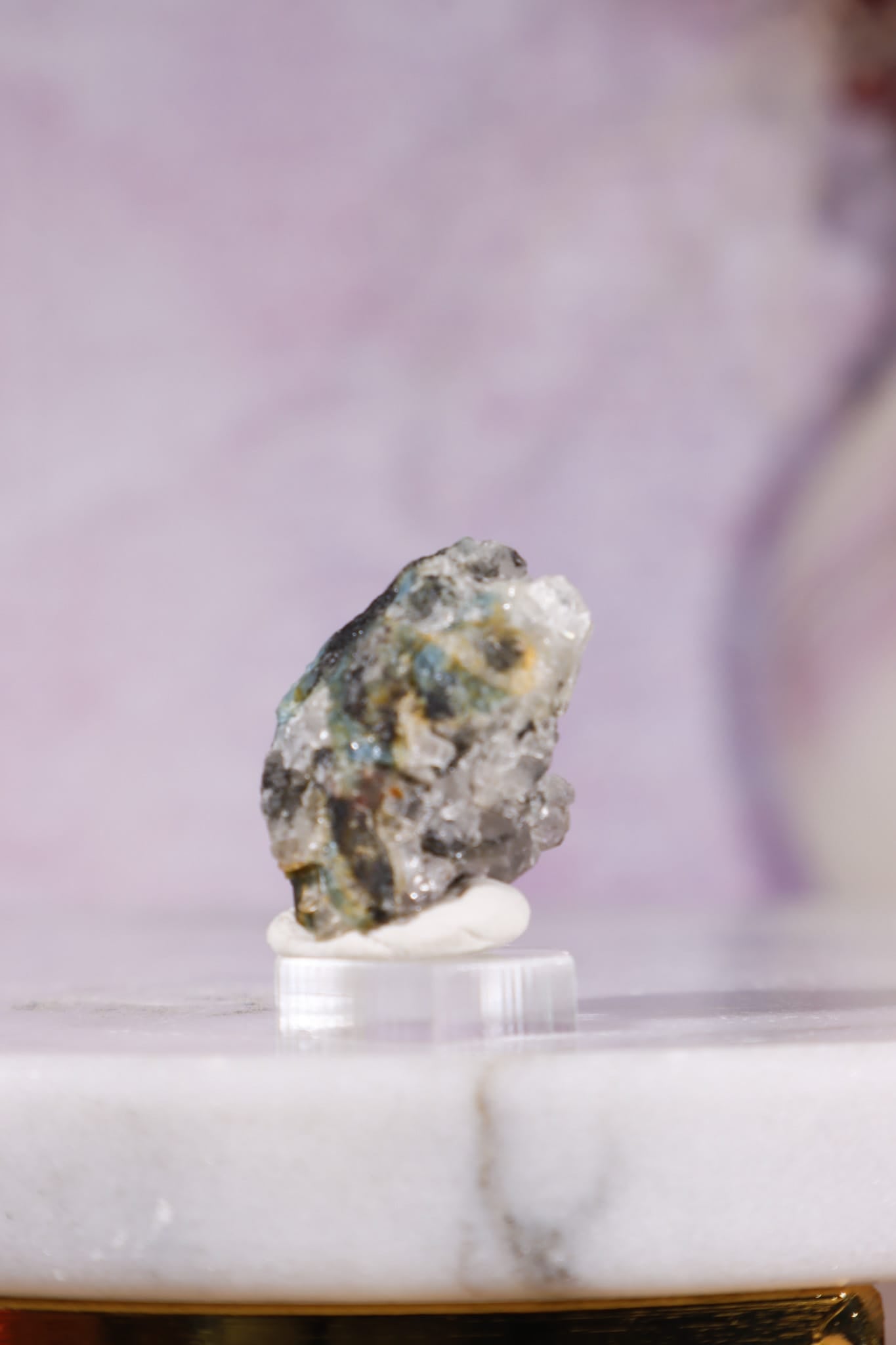 Indicolite Tourmaline with Quartz | 22mm | Brazil Mineral Specimen Tali & Loz Crystals