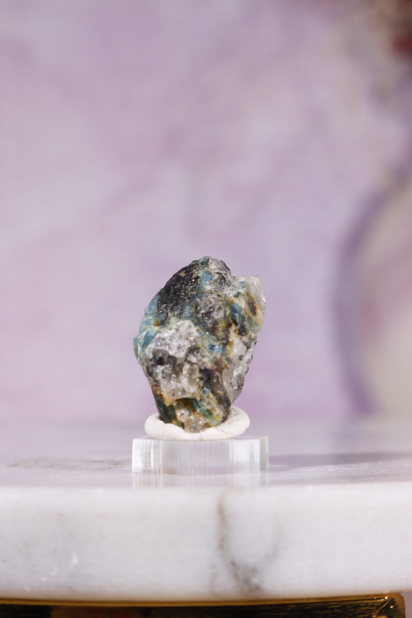 Indicolite Tourmaline with Quartz | 22mm | Brazil Mineral Specimen Tali & Loz Crystals