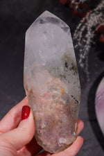 Indonesian Clear Quartz Point With Tourmaline Inclusions 13.7cm Points Tali & Loz Crystals