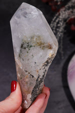 Indonesian Clear Quartz Point With Tourmaline Inclusions 13.7cm Points Tali & Loz Crystals