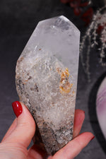 Indonesian Clear Quartz Point With Tourmaline Inclusions 13.7cm Points Tali & Loz Crystals