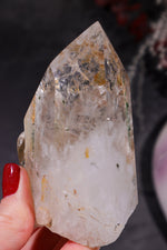 Indonesian Clear Quartz Point With Tourmaline Inclusions 9cm Points Tali & Loz Crystals