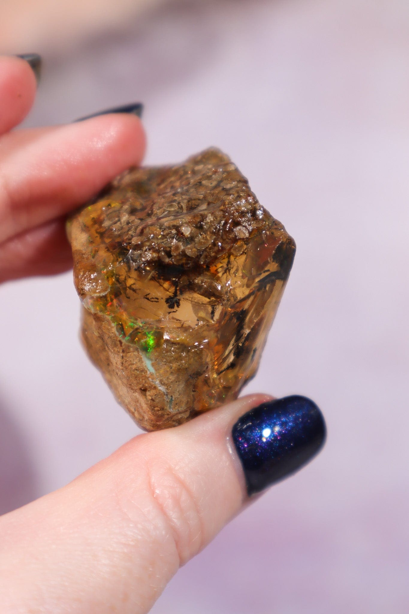 Iron Included Phantom Opal With Fern like Inclusions Minerals Tali & Loz Crystals