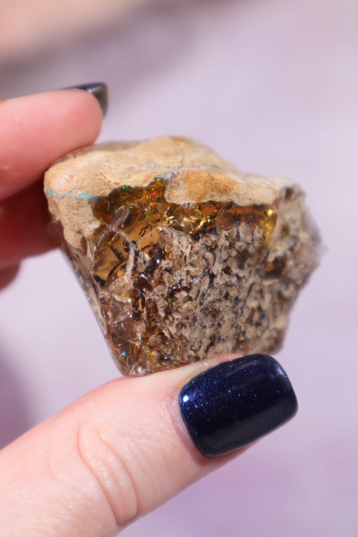 Iron Included Phantom Opal With Fern like Inclusions Minerals Tali & Loz Crystals