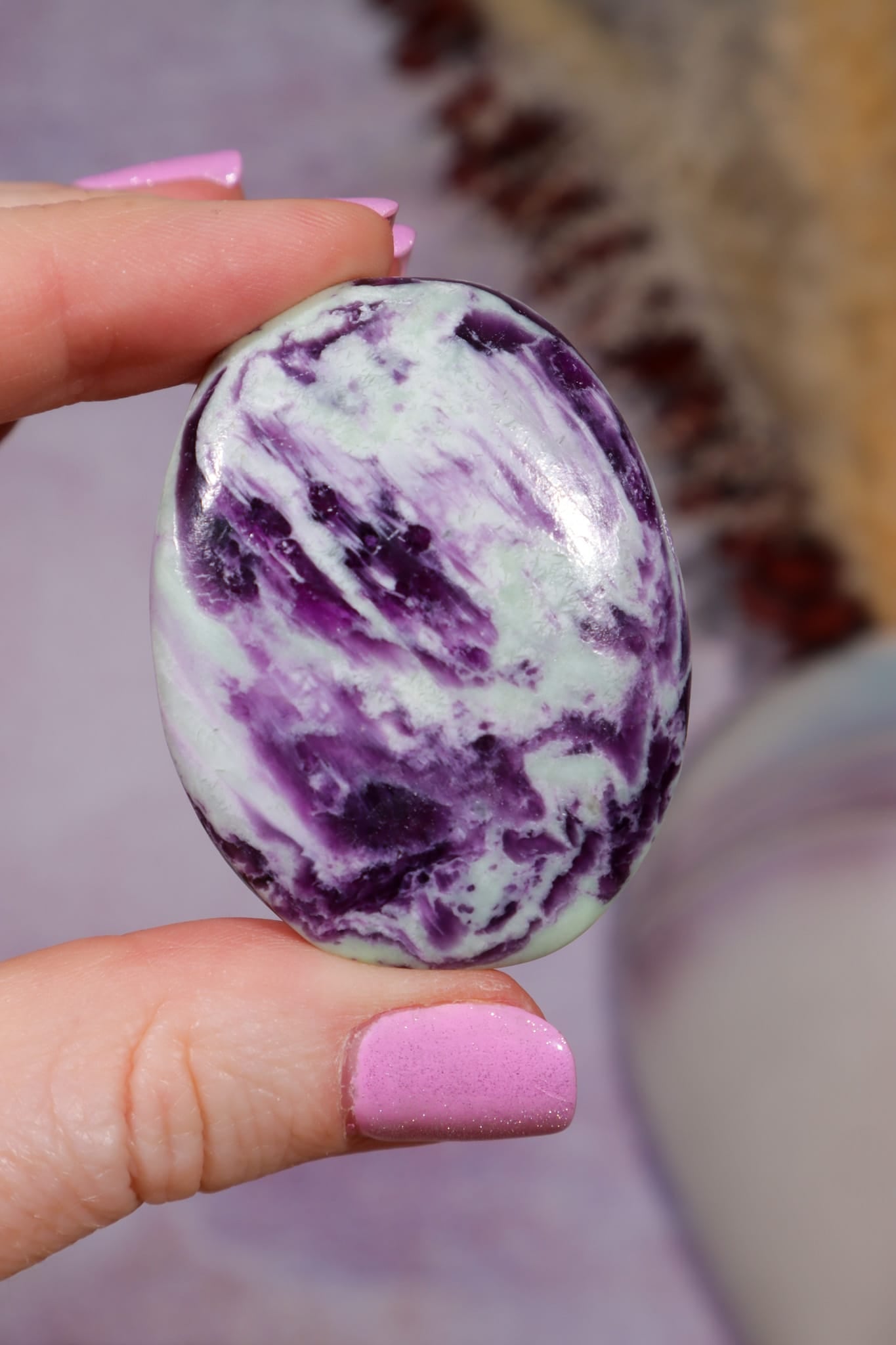 Kämmererite Palmstones | 4/5cm | India Palmstones Tali & Loz Crystals