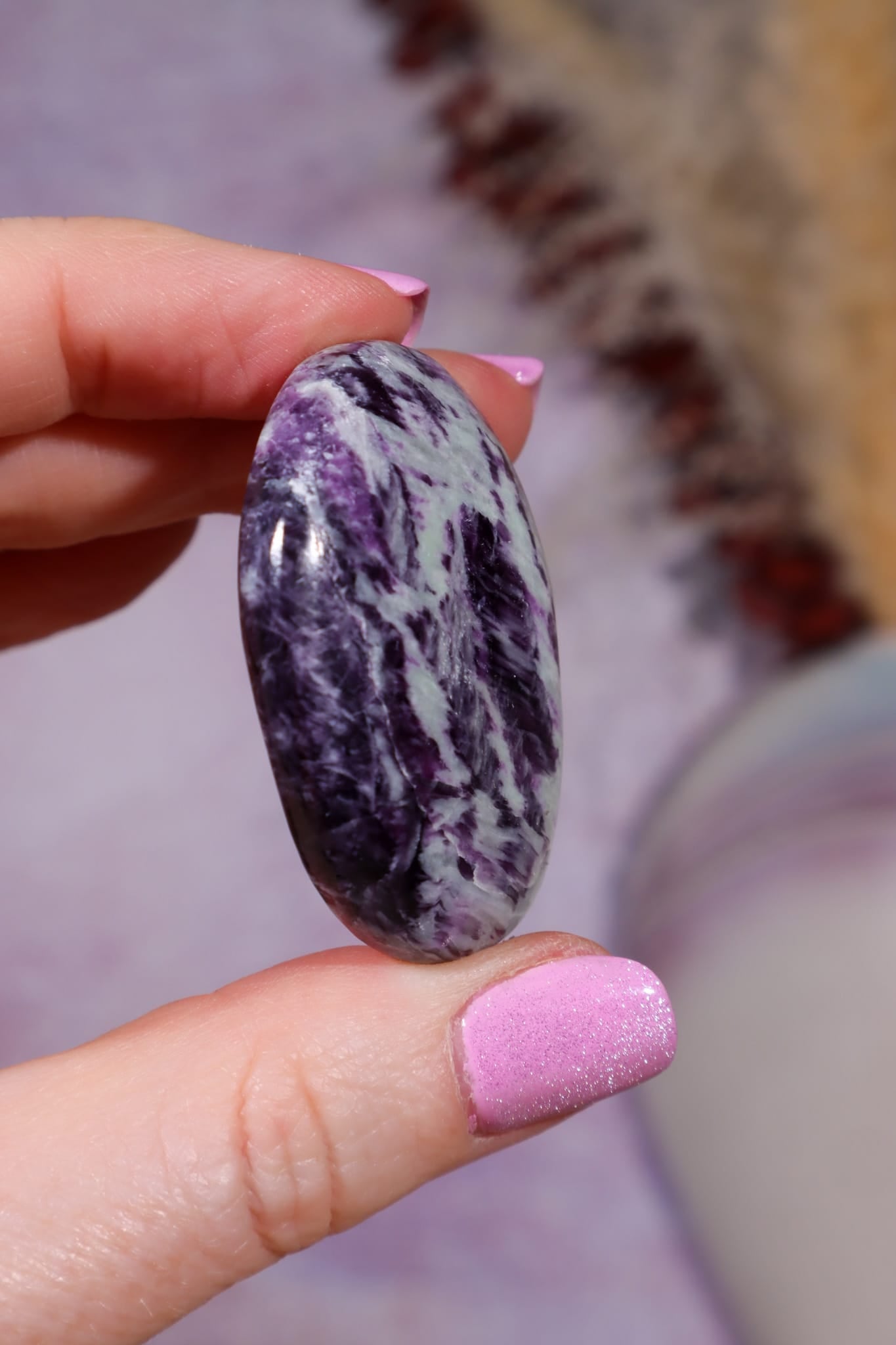 Kämmererite Palmstones | 4/5cm | India Palmstones Tali & Loz Crystals