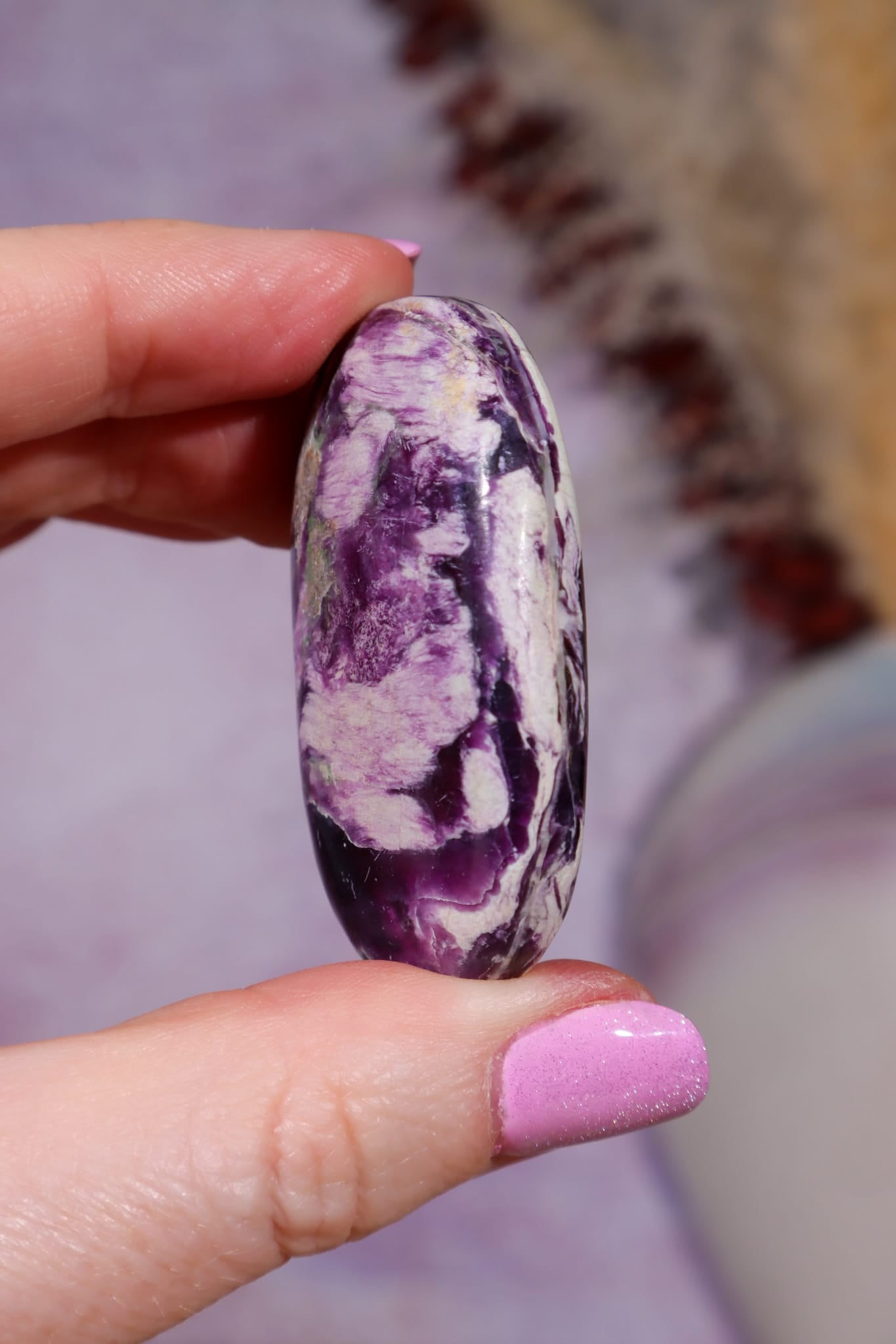Kämmererite Palmstones | 4/5cm | India Palmstones Tali & Loz Crystals
