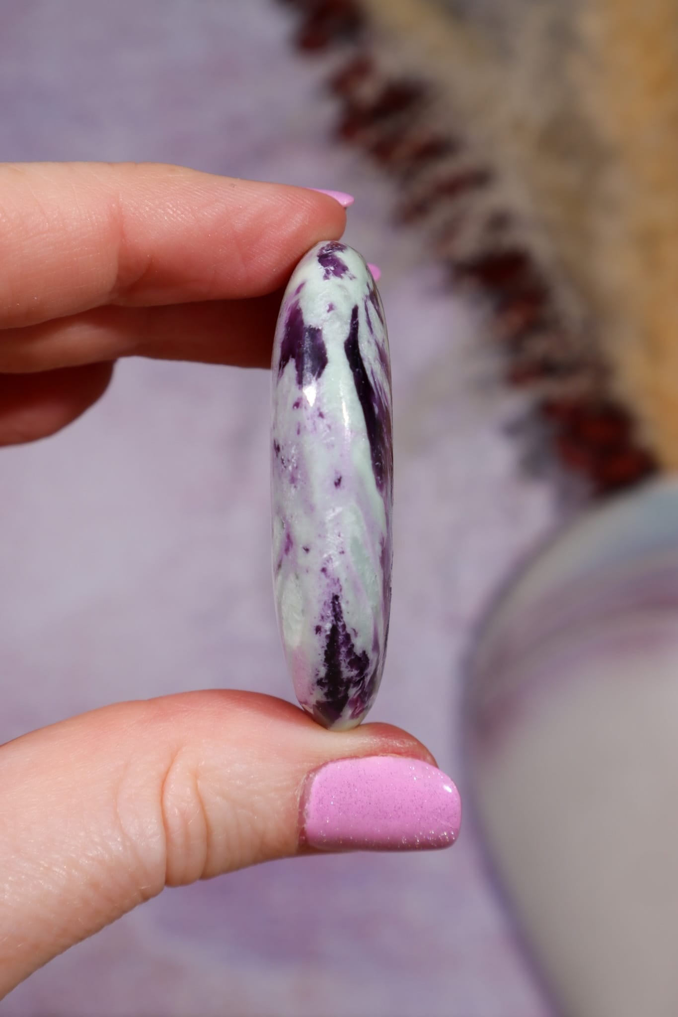 Kämmererite Palmstones | 4/5cm | India Palmstones Tali & Loz Crystals