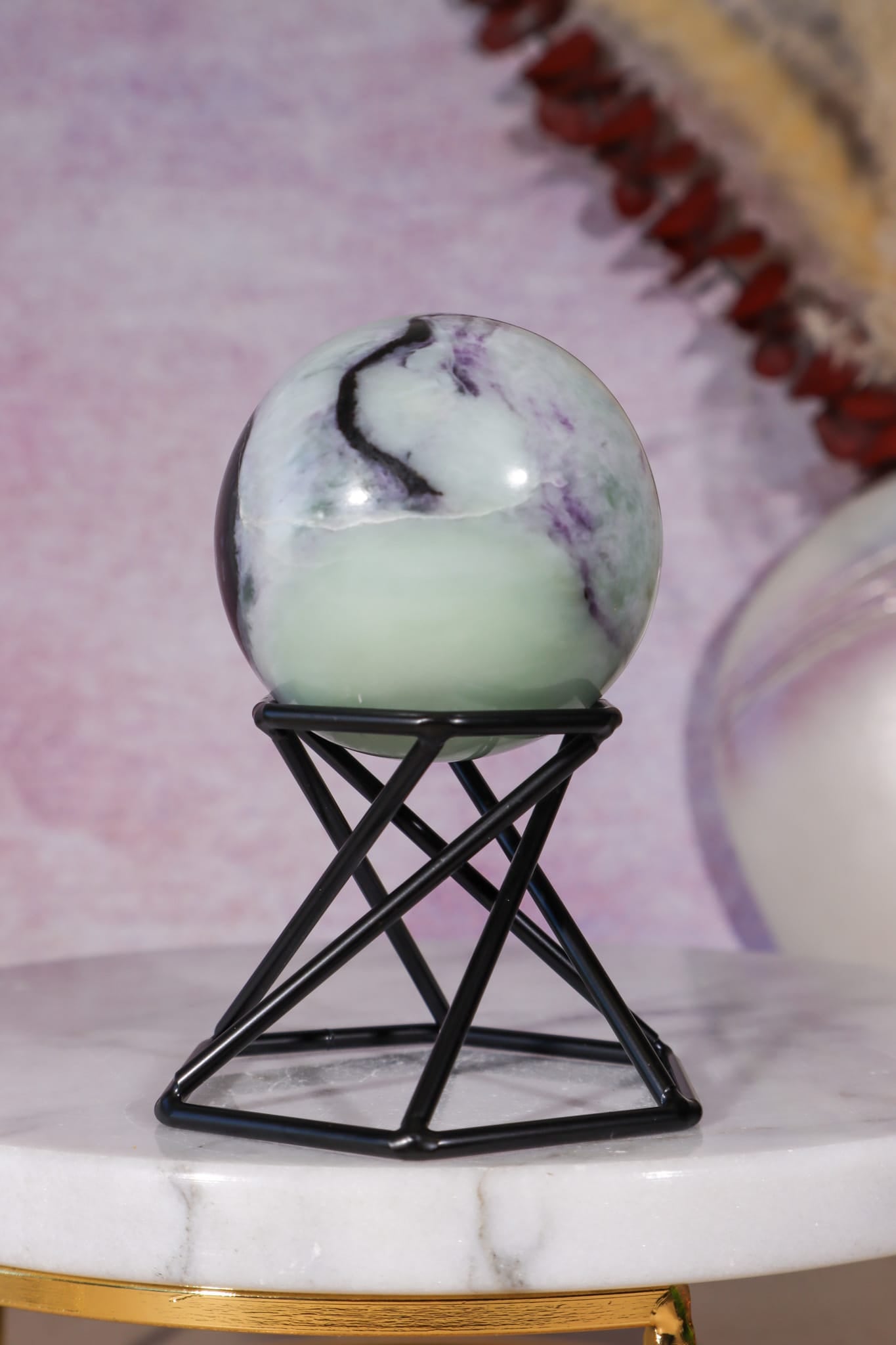 Kämmererite Sphere 4.7cm, India Spheres Tali & Loz Crystals