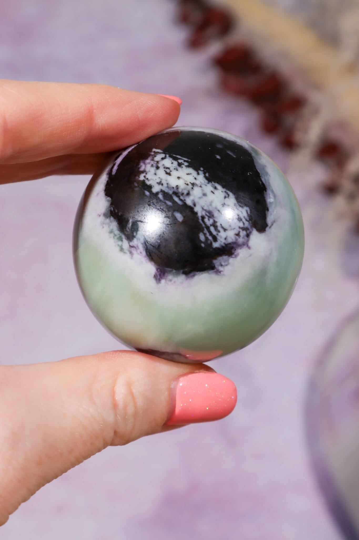 Kämmererite Sphere 4.7cm, India Spheres Tali & Loz Crystals