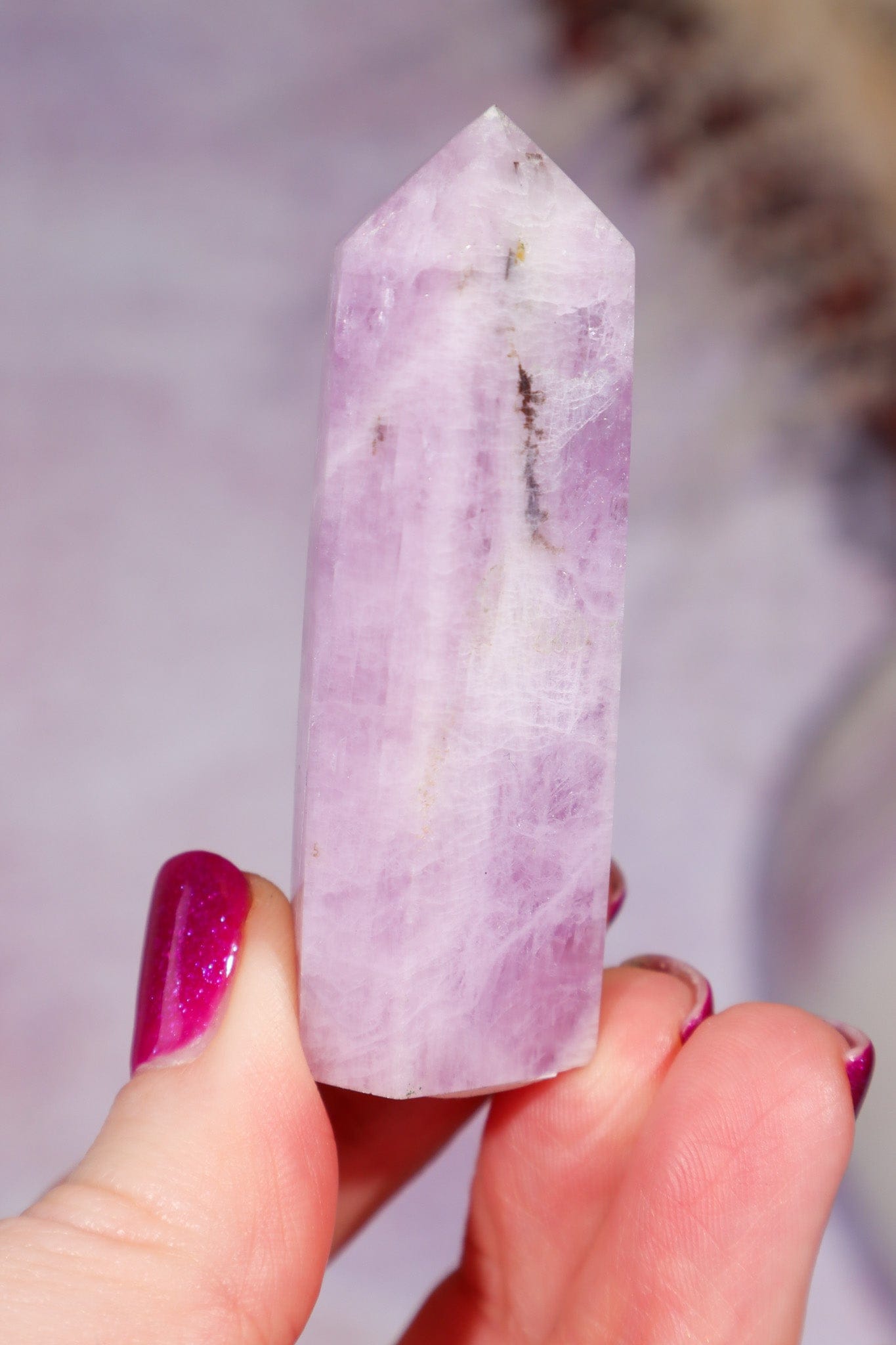 Kunzite Tower 6cm, Sold as Seen Towers Tali & Loz Crystals