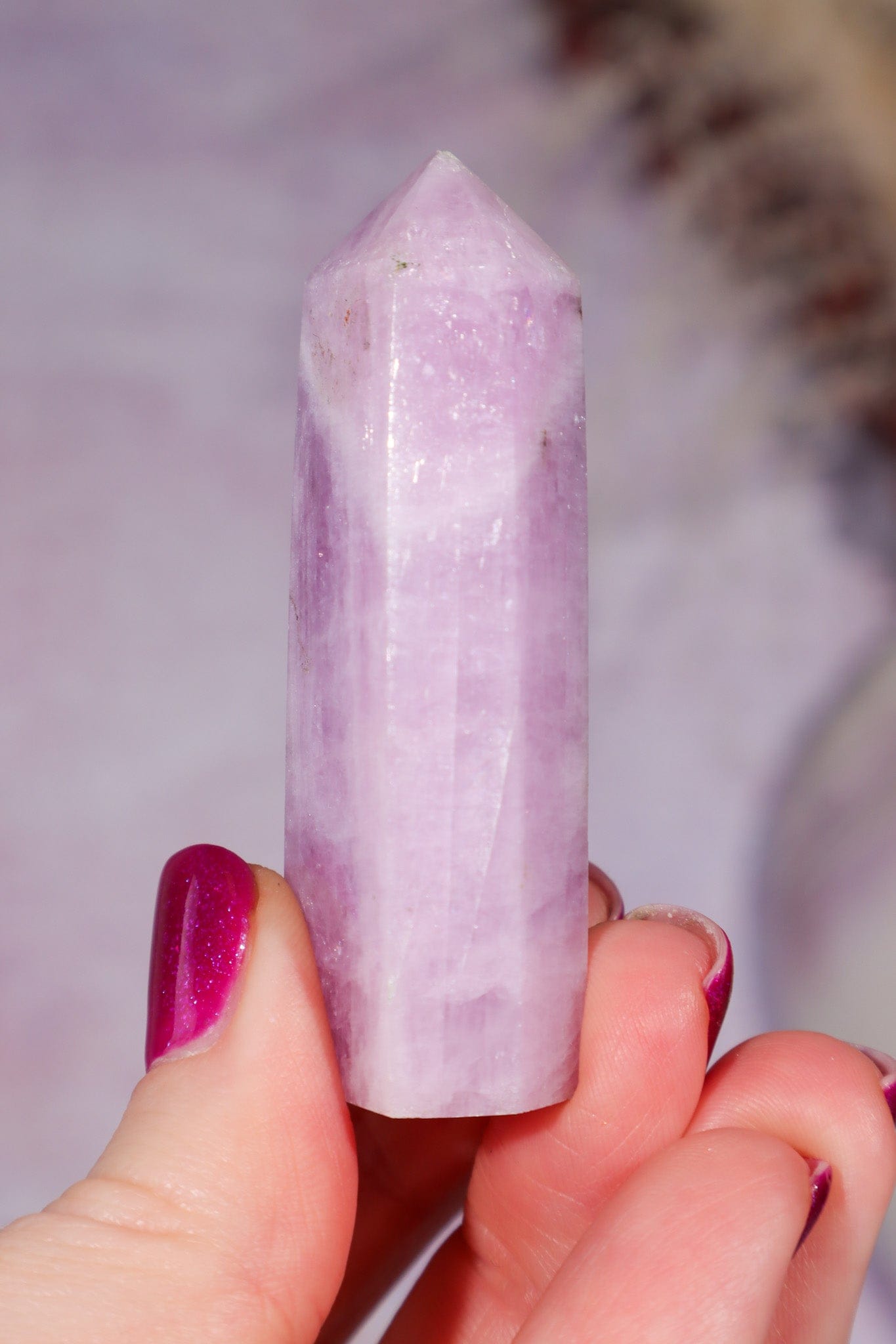 Kunzite Tower 6cm, Sold as Seen Towers Tali & Loz Crystals