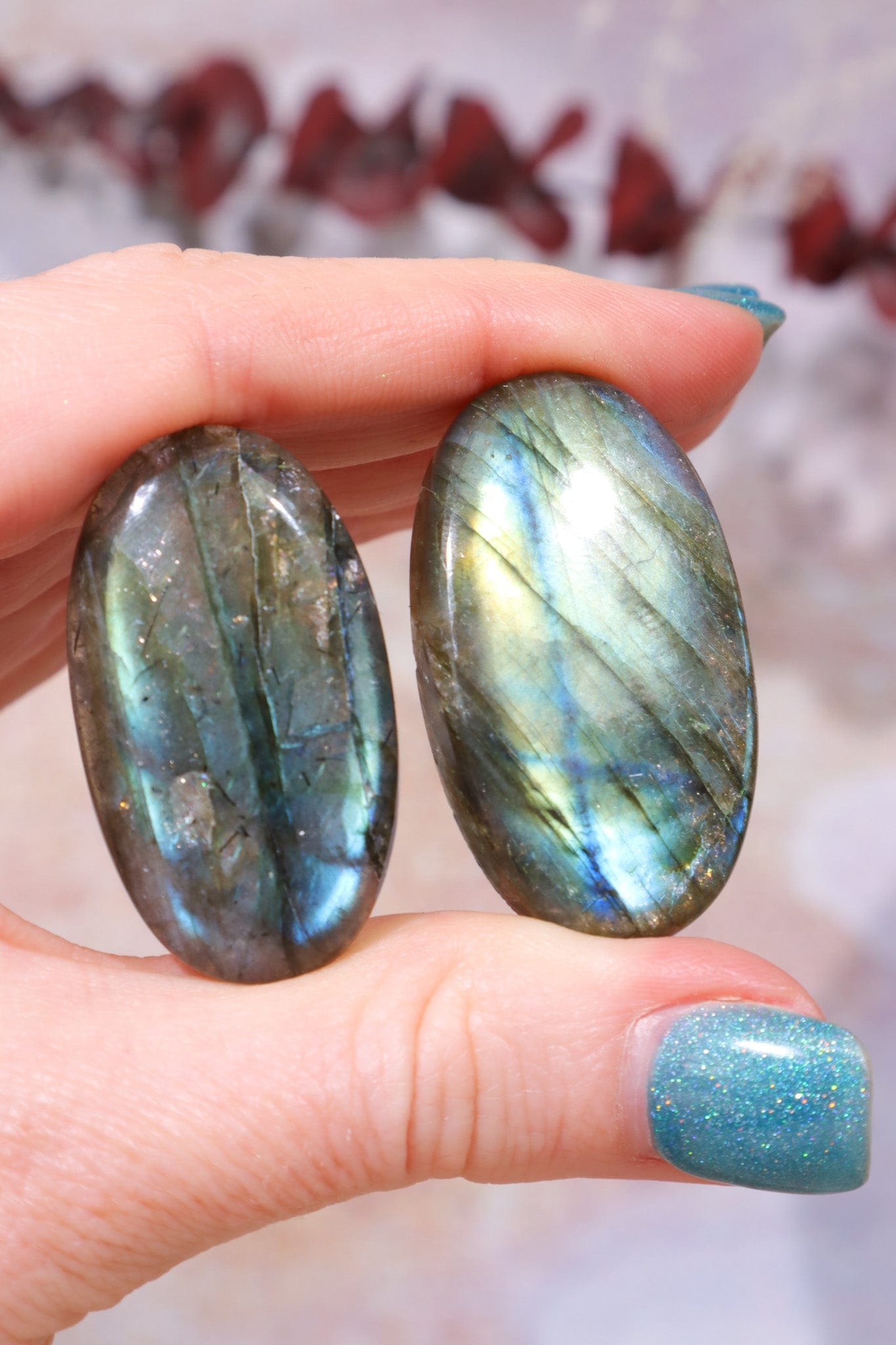 Labradorite Cabochons Round and Oval Cabochons Oval Large (3.5/4cm) Tali & Loz Crystals