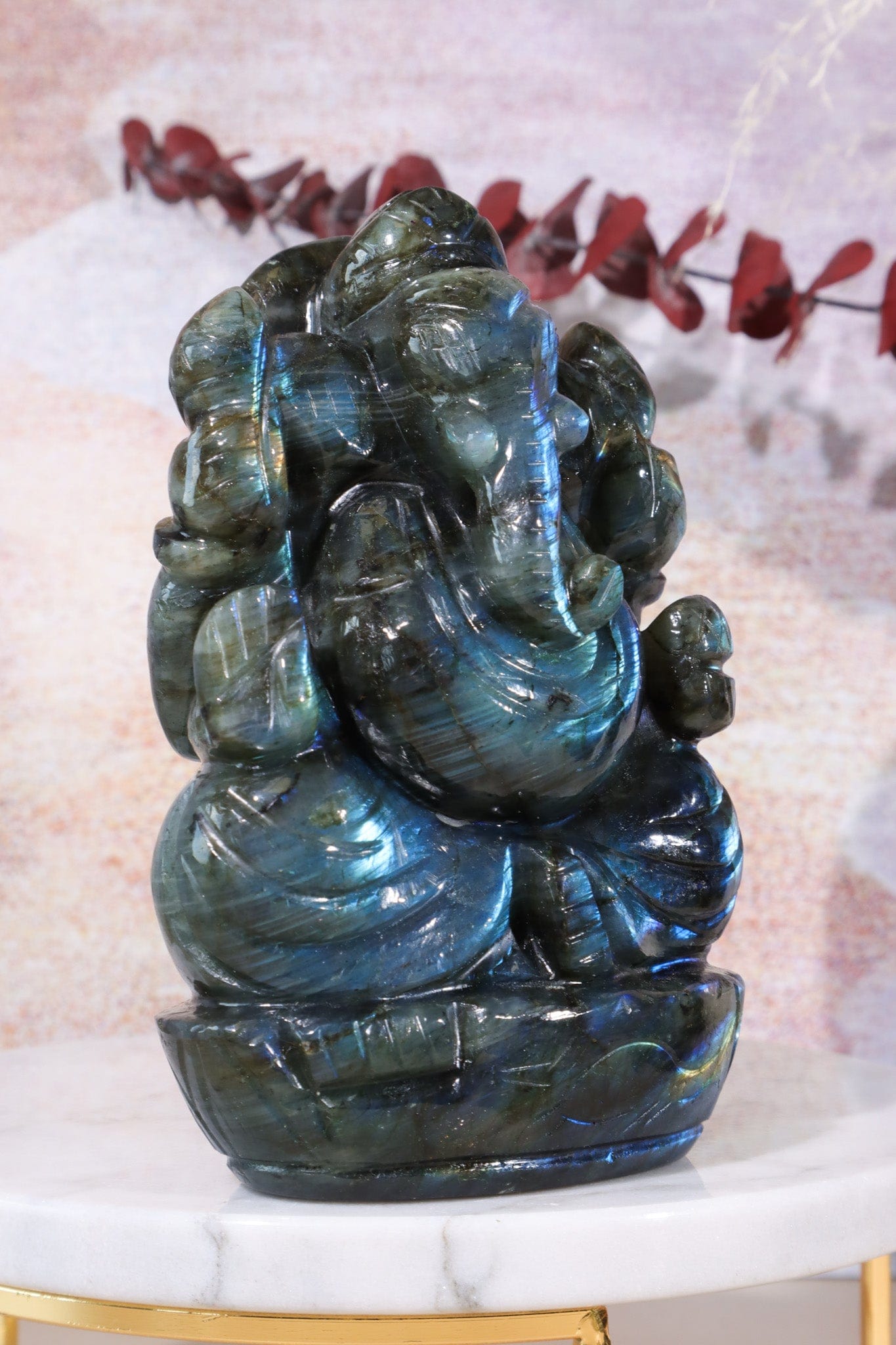 Labradorite Ganesh Carving, Sold as Seen Carving Tali & Loz Crystals