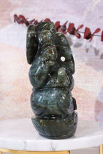 Labradorite Ganesh Carving, Sold as Seen Carving Tali & Loz Crystals