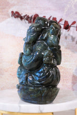 Labradorite Ganesh Carving, Sold as Seen Carving Tali & Loz Crystals