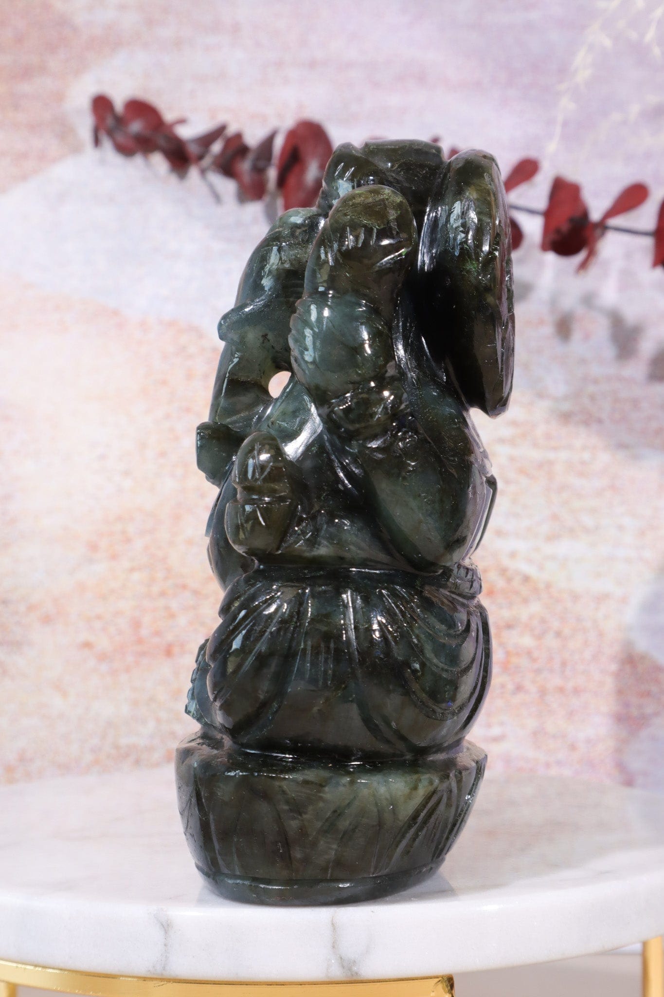 Labradorite Ganesh Carving, Sold as Seen Carving Tali & Loz Crystals