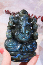 Labradorite Ganesh Carving, Sold as Seen Carving Tali & Loz Crystals
