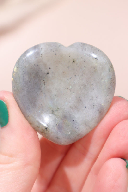 Labradorite Heart Worry Stone 3.5cm Palmstones Tali & Loz Crystals