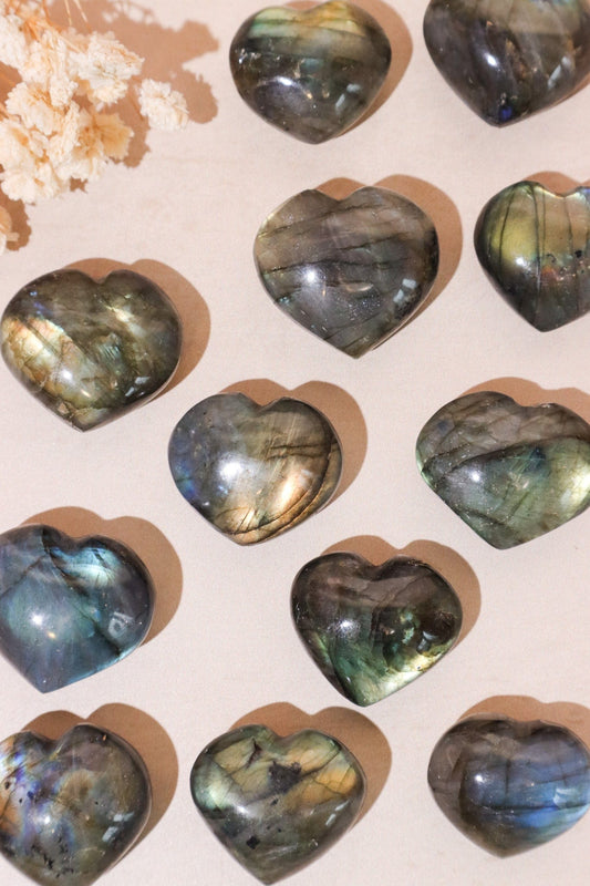 Labradorite Hearts 2x2.5cm Hearts Tali & Loz Crystals