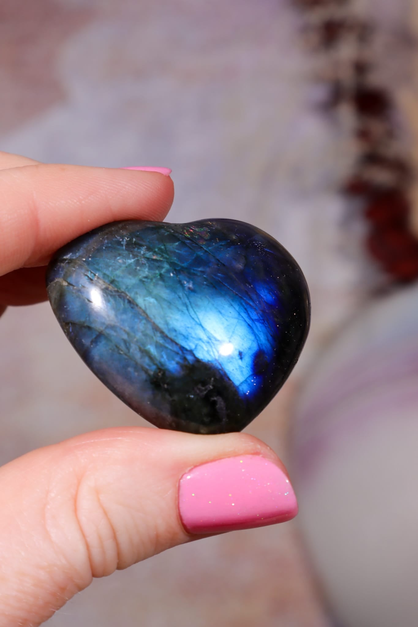 Labradorite Hearts | Large 3.5x3cm | Madagascar Hearts Tali & Loz Crystals