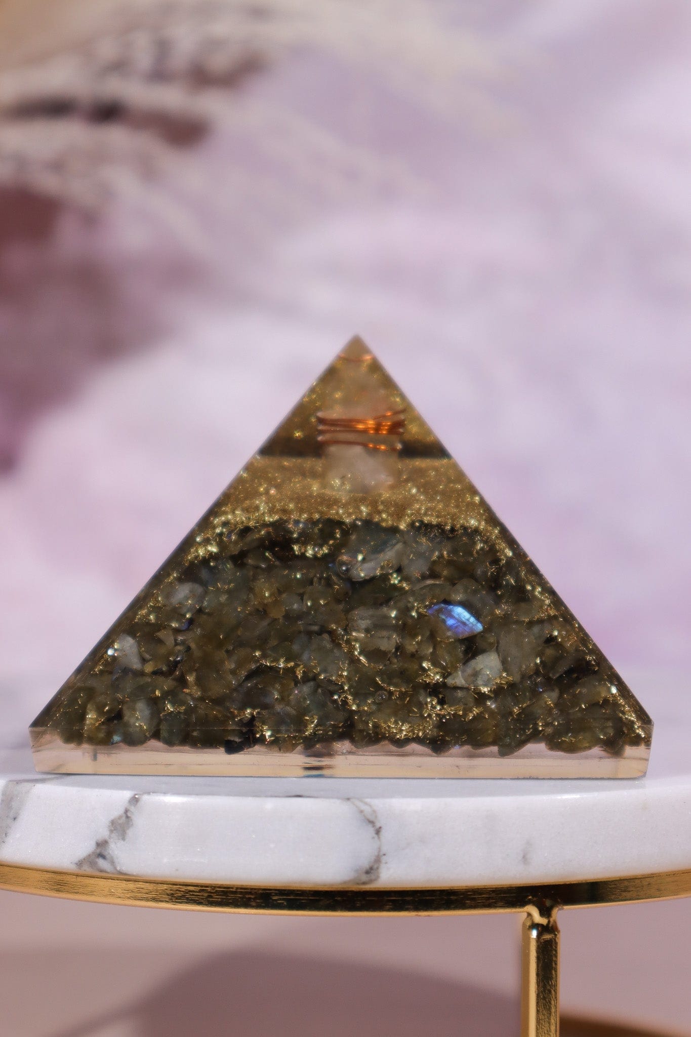 Labradorite Orgone Pyramids 6.5cm - Tali & Loz Crystals