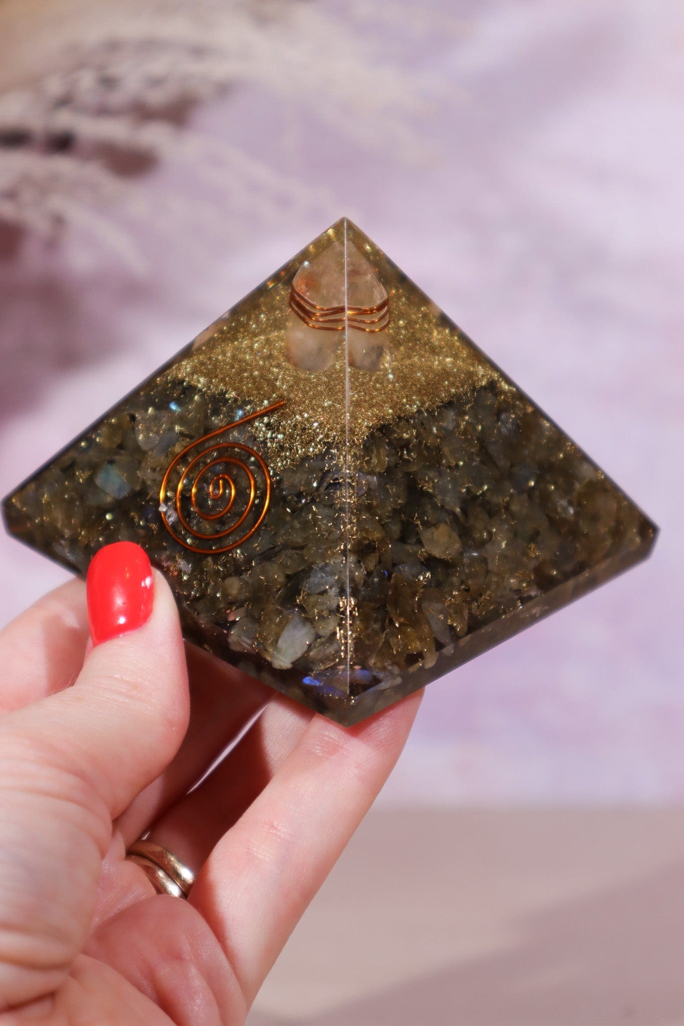 Labradorite Orgone Pyramids 6.5cm - Tali & Loz Crystals