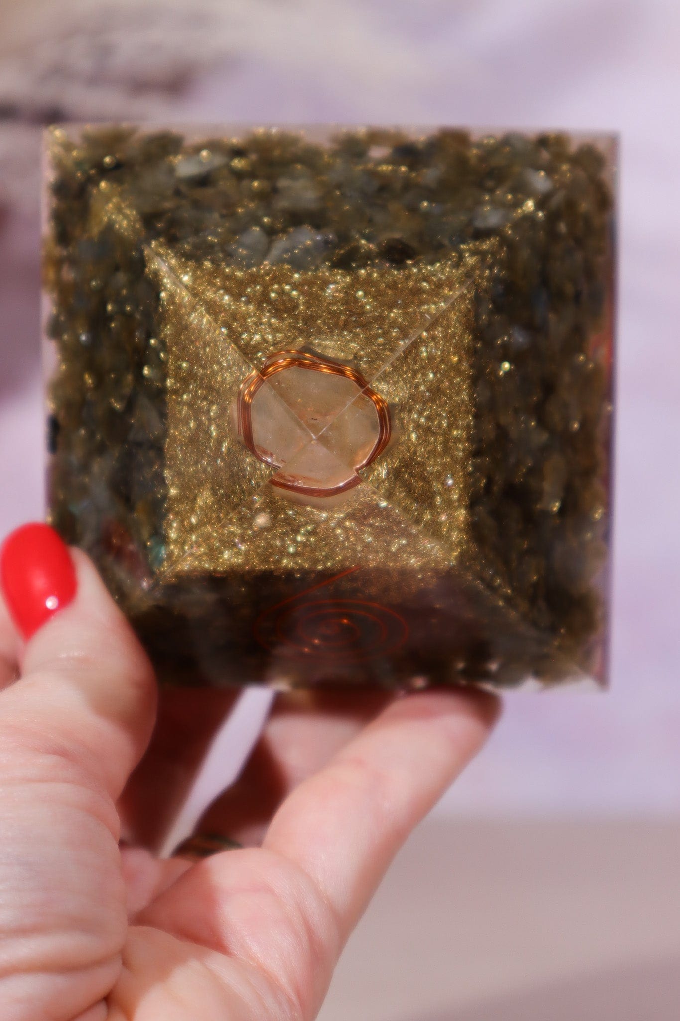 Labradorite Orgone Pyramids 6.5cm - Tali & Loz Crystals