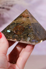 Labradorite Orgone Pyramids 6.5cm - Tali & Loz Crystals