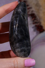 Labradorite Palm Stone | Gua Sha & Meditation Tool | Gold Flash Palm Stone Tali and Loz