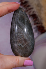 Labradorite Palm Stone | Gua Sha & Meditation Tool | Gold Flash Palm Stone Tali and Loz