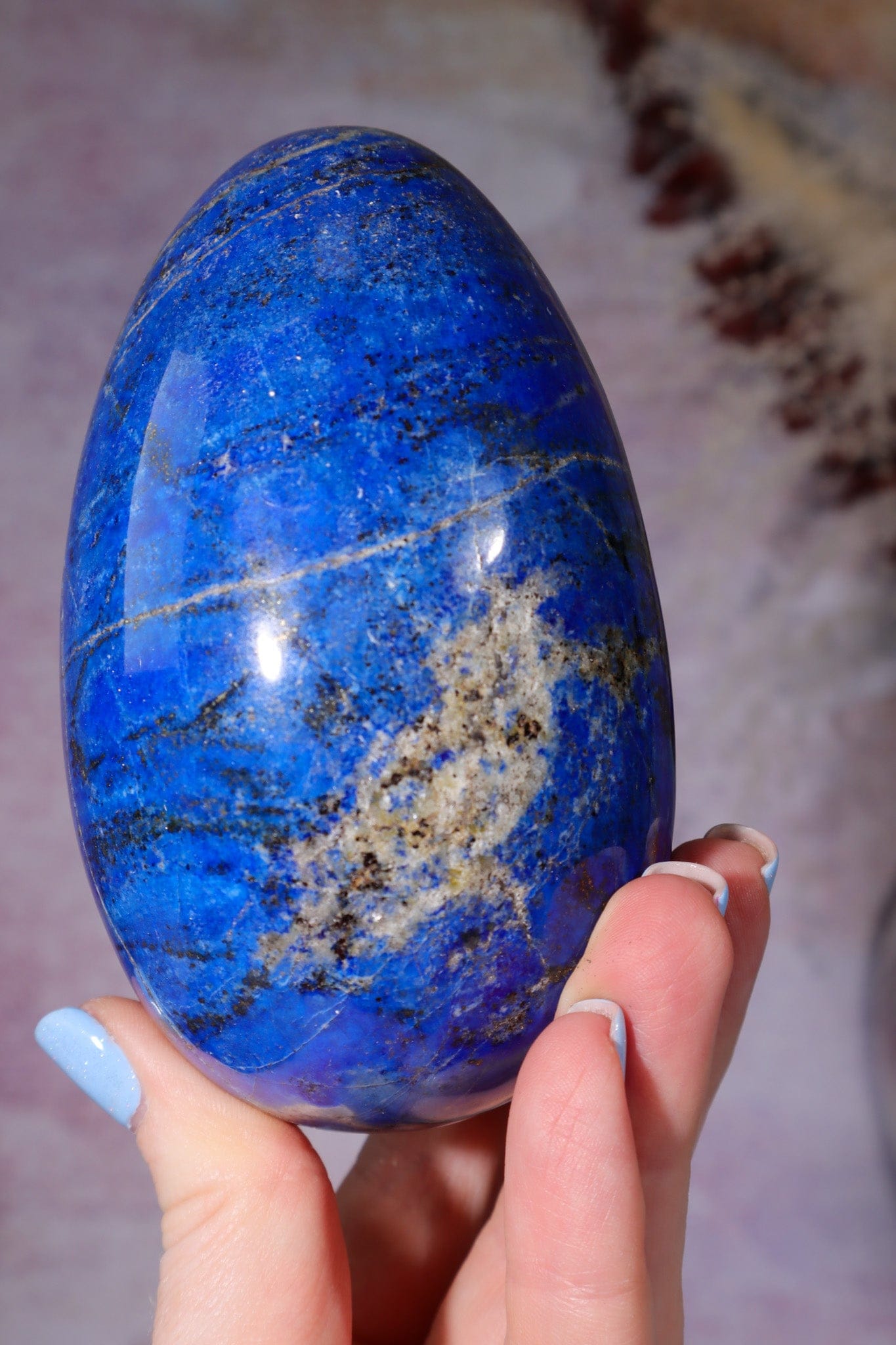 Lapis Lazuli Egg 0.6KG, Madani Afghanistan Eggs Tali & Loz Crystals