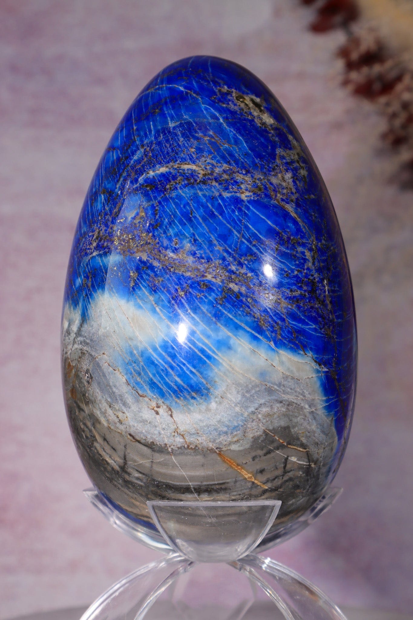 Lapis Lazuli Egg 1.1KG, Madani Afghanistan Eggs Tali & Loz Crystals