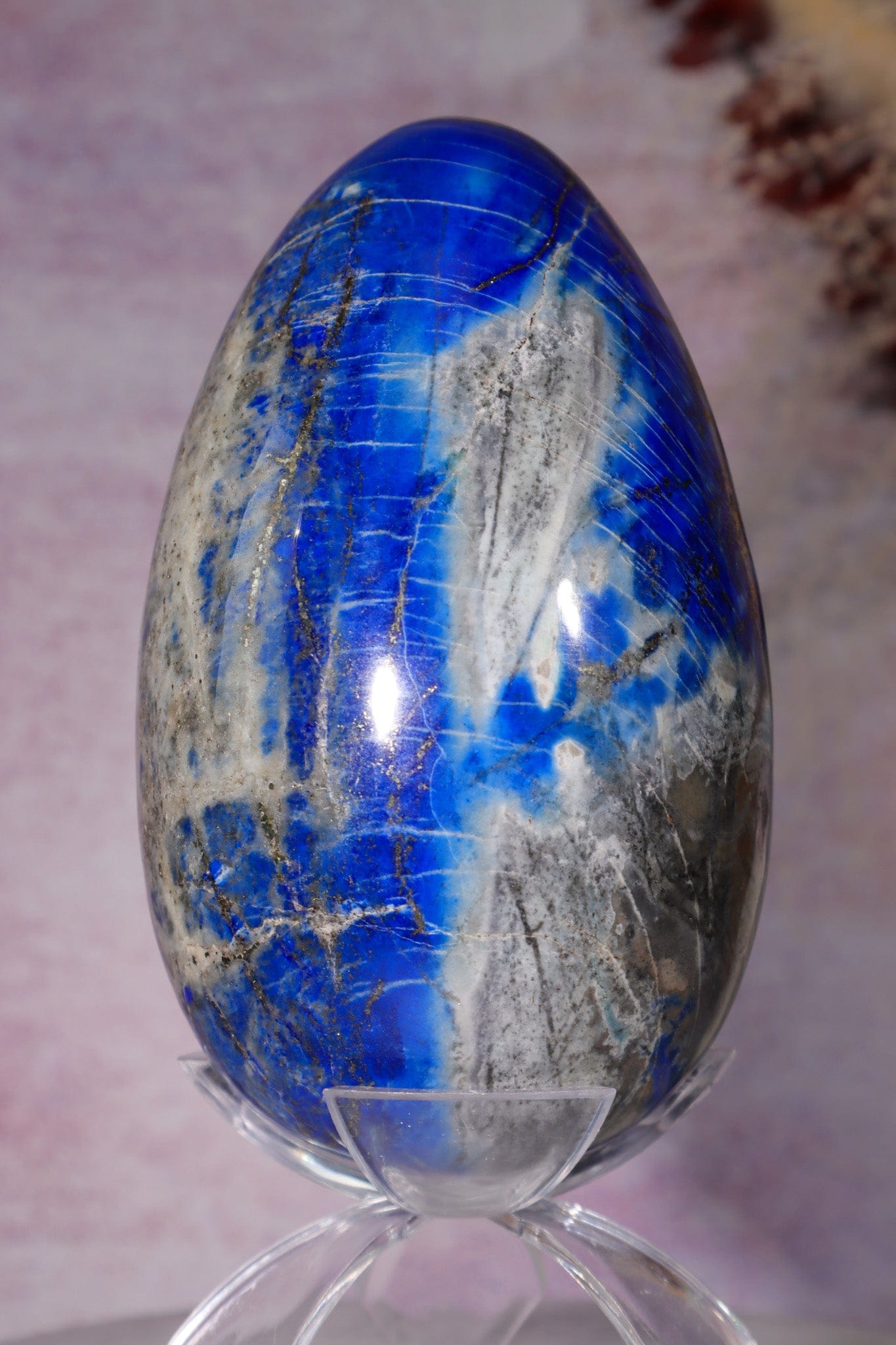 Lapis Lazuli Egg 1.1KG, Madani Afghanistan Eggs Tali & Loz Crystals