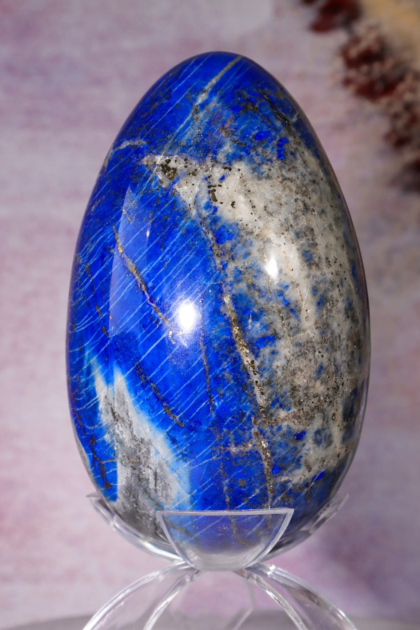 Lapis Lazuli Egg 1.1KG, Madani Afghanistan Eggs Tali & Loz Crystals